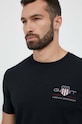 Бавовняна футболка Gant чорний 2067004