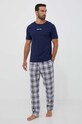 Βαμβακερό μπλουζάκι United Colors of Benetton 30964M019.252 σκούρο μπλε AW23