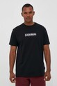 Napapijri t-shirt bawełniany S-Box czarny NP0A4H8S0411