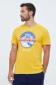 κίτρινο Βαμβακερό μπλουζάκι Napapijri Ανδρικά