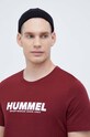 Hummel t-shirt bawełniany bordowy 212569