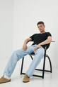 American Vintage tricou din bumbac MGAMI02AH23 negru AW23