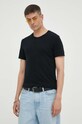 American Vintage tricou din bumbac negru MGAMI02AH23