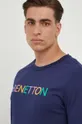 σκούρο μπλε Βαμβακερό μπλουζάκι United Colors of Benetton
