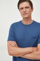 United Colors of Benetton t-shirt bawełniany niebieski 3BL0J19G5.217