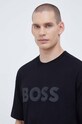 BOSS Green t-shirt bawełniany BOSS GREEN czarny 50501232