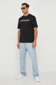 United Colors of Benetton t-shirt bawełniany 3BL0U106R.100 czarny AW23