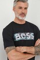 BOSS Orange t-shirt bawełniany BOSS ORANGE czarny 50503542