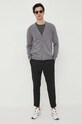 Sisley tricou din bumbac 32M7S102R.06W gri AW23