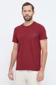 BOSS t-shirt bawełniany 50499335 bordowy AW23