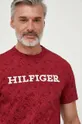 bordo Pamučna majica Tommy Hilfiger