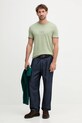 Bavlnené tričko Tommy Hilfiger MW0MW32584 zelená AW25