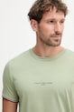 Tommy Hilfiger t-shirt bawełniany zielony MW0MW32584
