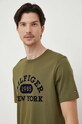 Tommy Hilfiger t-shirt bawełniany zielony MW0MW32593