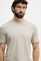 BOSS T-shirt basic męski bawełniany Thompson 04 beżowy 50501097
