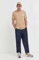 Tommy Jeans pamut póló DM0DM17731 bézs AW23