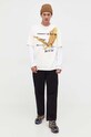 Памучна тениска Tommy Jeans DM0DM17737 бежов AW23