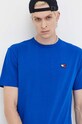 Βαμβακερό μπλουζάκι Tommy Jeans μπλε DM0DM17870