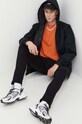 Βαμβακερό μπλουζάκι Tommy Jeans DM0DM17910 πορτοκαλί AW23