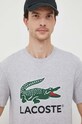 Bombažna kratka majica Lacoste siva TH1285