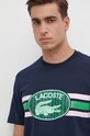Lacoste t-shirt in cotone blu navy TH1415