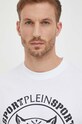 PLEIN SPORT t-shirt bawełniany biały AACC.MTK6550.SJY001N