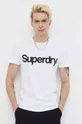bela Bombažna kratka majica Superdry