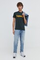 Superdry t-shirt bawełniany M1011831A.3KO zielony AW23