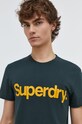 Superdry t-shirt bawełniany zielony M1011831A.3KO