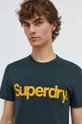 зелёный Хлопковая футболка Superdry