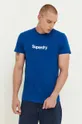 modrá Bavlnené tričko Superdry