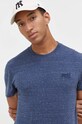 Superdry t-shirt bawełniany niebieski M1011245A.5WV