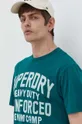 zielony Superdry t-shirt bawełniany
