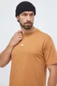 brązowy New Balance t-shirt bawełniany