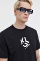 Karl Lagerfeld Jeans t-shirt bawełniany czarny 236D1704