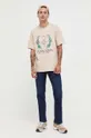 On Vacation t-shirt in cotone beige