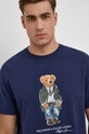 Хлопковая футболка Polo Ralph Lauren тёмно-синий 710854497