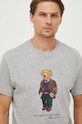 Bavlnené tričko Polo Ralph Lauren sivá 710854497