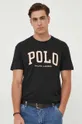 Bavlnené tričko Polo Ralph Lauren čierna