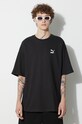Puma t-shirt bawełniany BETTER CLASSICS Oversized Tee gładkie czarny 62131501