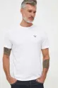 biały Barbour t-shirt bawełniany Męski