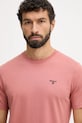 Barbour t-shirt bawełniany pomarańczowy MTS0331