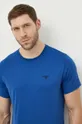 modrá Bavlnené tričko Barbour