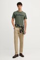 Barbour t-shirt bawełniany ESSENTIALS MTS0531 zielony AA00
