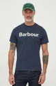 mornarsko modra Bombažna kratka majica Barbour Moški