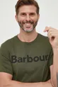 zielony Barbour t-shirt bawełniany