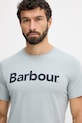 Barbour t-shirt bawełniany ESSENTIALS niebieski MTS0531