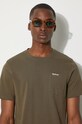 Бавовняна футболка Barbour MTS1114 зелений