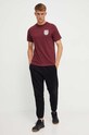 Reebok t-shirt bawełniany 100071166 bordowy AW23