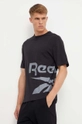 czarny Reebok t-shirt bawełniany Męski